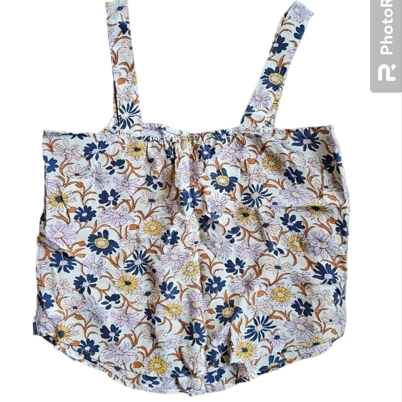 Madewell Silk Tie-Front Cami Top in Wildflower Garden - Picture 4 of 6